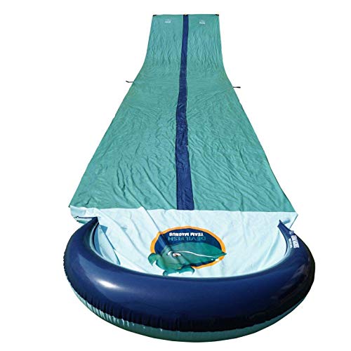 TEAM MAGNUS Tobogán de Agua Juguete jardín resbaladilla de Agua para Carreras de 9.5 m con Almohadilla Inflable al Final. TEAM MAGNUS Tobogán de Agua Juguete jardín resbaladilla de Agua para Carreras de 9.5 m con Almohadilla Inflable al Final.