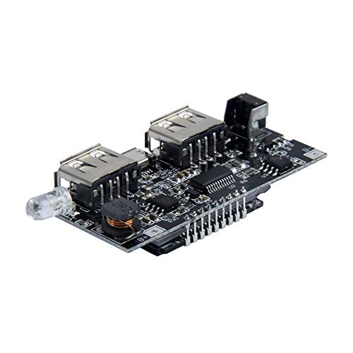 TeOhk Tablero de Carga USB Dual TeOhk 5V 1A 2.1A Banco de Energía Móvil Tablero de Carga Módulo 18650 Protección de Batería de Litio Circuito de Carga PCB LCD Digital con luz LED TeOhk Tablero de Carga USB Dual TeOhk 5V 1A 2.1A Banco de Energía Móvil Tablero de Carga Módulo 18650 Protección de Batería de Litio Circuito de Carga PCB LCD Digital con luz LED