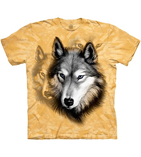 The Mountain Wolf - Camiseta de manga corta para adulto -  Amarillo -  5X-Large