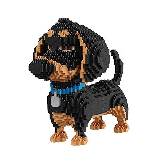 TITST 2000+ Piezas Super Cute Dog Model Building Nanoblock Nano Mini Blocks DIY Game Toy Regalos para Adultos y 6+ niños Dachshund TITST 2000+ Piezas Super Cute Dog Model Building Nanoblock Nano Mini Blocks DIY Game Toy Regalos para Adultos y 6+ niños Dachshund