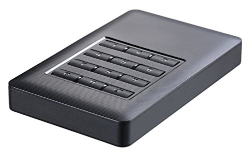 TooQ TQE-25DES01B - Carcasa para Discos Duros HDD de 2,5" de 7/9,5mm SATA USB 3.0 Cifrado con encriptación de contraseña, Negro, 100 grs.