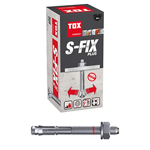 TOX Anclaje para perno S-Fix Plus M12 x 180 x 88 +103 mm, 20 piezas, 04210138