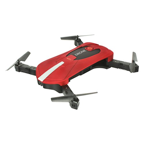 TOYMYTOY FPV RC Drone Quadcopter con cámara plegable Mini Pocket Selfie Drone 2.4GHz 30W WiFi píxeles de imagen (rojo)