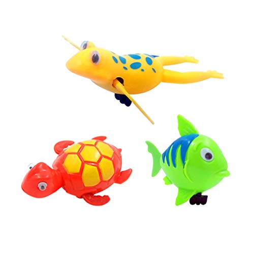 Toyvian 3 Piezas Bañera de Bebé Juguetes de Agua de Plástico de Dibujos Animados Divertida Cuerda de Tortuga de Rana de Cuerda para Niños Pequeños Toyvian 3 Piezas Bañera de Bebé Juguetes de Agua de Plástico de Dibujos Animados Divertida Cuerda de Tortuga de Rana de Cuerda para Niños Pequeños