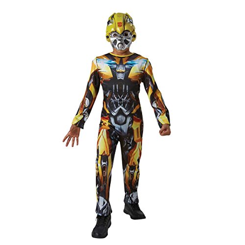 Transformers - Disfraz de Bumblee Bee oficial para niños, infantil 5-7 años (Rubie's 630991-M) Transformers - Disfraz de Bumblee Bee oficial para niños, infantil 5-7 años (Rubie's 630991-M)
