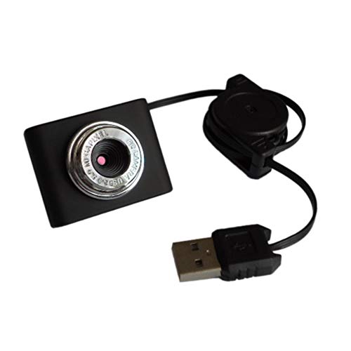 Triamisu Mini Webcam -Mini cámara Web de 8 Millones de píxeles Cámara Web HD con micrófono para computadora portátil de Escritorio USB Plug and Play para videollamadas - Negro