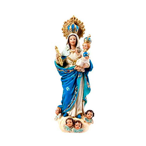 Trofeos Cadenas | Virgen Blanca. Figura Religiosa, en Resina, de 11 cm con Caja.