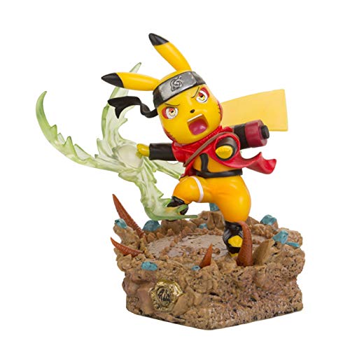 UALLL Juguete de Pikachu, Orínginàl Pokémon Dibujos Animados Mini Figura de acción Pikachu Naruto Marvel Cosplay Recoger Modelo T □ Y para Niños Navidad G □ FTS (Color : 15CM F)