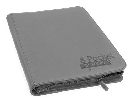 Ultimate Guard 8 Pocket Quadrow Zipfolio Xeno Deck Case, Grey by