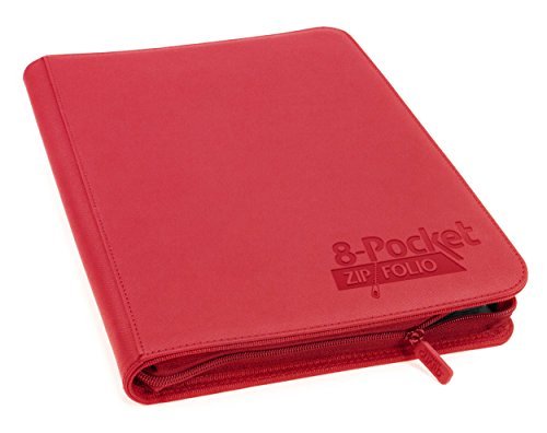 Ultimate Guard 8 Pocket Quadrow Zipfolio Xeno Deck Case, Red