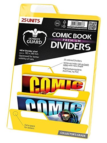 Ultimate Guard Premium Comic Book Dividers Separadores para Cómics Amarillo (25) , color/modelo surtido
