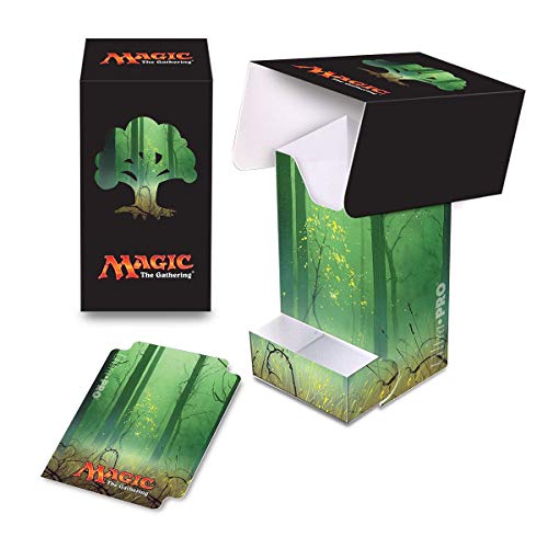 Ultra Pro E-86535 Full-View Deck Box with Tray MTG: Mana 5 Forest, Adultos Unisex, Verde, 12x8x3