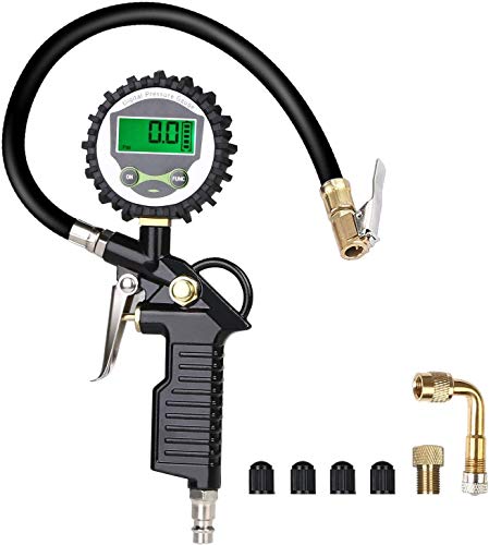 URAQT Manometro Presion Neumaticos, Manómetro Digital con Pantalla LCD, Manómetro de Neumáticos, Medidor de Presión de Neumáticos con Manguera y Acoplador para Motocicleta, Bcicleta y Coche URAQT Manometro Presion Neumaticos, Manómetro Digital con Pantalla LCD, Manómetro de Neumáticos, Medidor de Presión de Neumáticos con Manguera y Acoplador para Motocicleta, Bcicleta y Coche