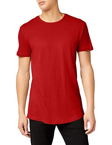 Urban Classics Shaped Long tee Camiseta, fire red, XXL para Hombre