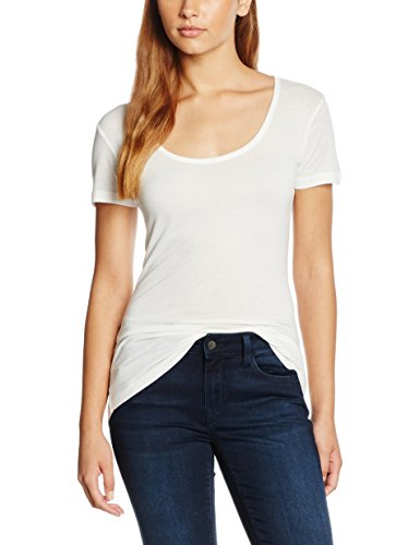 Urban Classics T-Shirt Basic Viscon tee Camiseta, Blanco (Offwhite), Large (Talla del Fabricante: Large) para Mujer