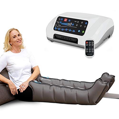 Venen Engel 6 Premium Equipo de masajes ondulantes con botas, 6 cámaras de aire desactivables, presión y tiempo fácilmente configurables, 6 programas de masaje