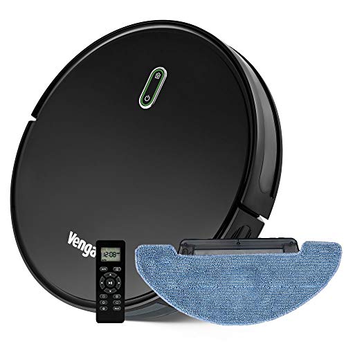 Venga! Robot Aspirador 3 en 1, función Escoba, Aspirador y friegasuelos, con un depósito de Agua, Funcionamiento fácil de 1 Tecla, 6 Modos de Limpieza, Carga automática, VG RVC 3000 Venga! Robot Aspirador 3 en 1, función Escoba, Aspirador y friegasuelos, con un depósito de Agua, Funcionamiento fácil de 1 Tecla, 6 Modos de Limpieza, Carga automática, VG RVC 3000