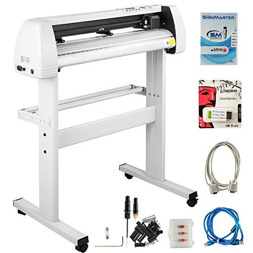 VEVOR Cortador de Vinilo, Máquina de Cortador de Plotter de Vinilo de 720mm, Vinilo Cortador Letrero para Fabricación de Letreros Blanco