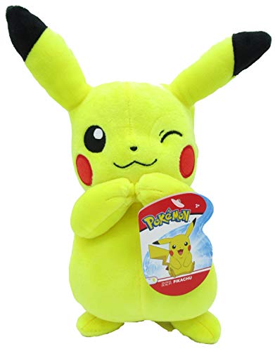 WCT - Peluche Pikachu Pokemon guiño Tipo electrico Amigo de Ash - 20cm