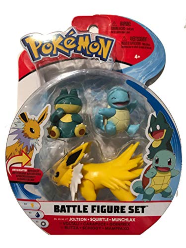 Wicked Pokemon Battle Figure 3 Pack - Jolteon, Squirtle & Munchlax