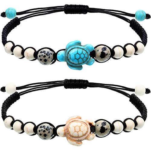WILLBOND 2 Regalos Pulseras de Coincidente Significado Distancia Promesa Amistad Hecho a Mano para Mejor Amigo Pareja Niña Amante, Pulseras de Cordón Ajustables con 1 Tarjeta de Deseo (Tortuga) WILLBOND 2 Regalos Pulseras de Coincidente Significado Distancia Promesa Amistad Hecho a Mano para Mejor Amigo Pareja Niña Amante, Pulseras de Cordón Ajustables con 1 Tarjeta de Deseo (Tortuga)