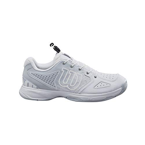 Wilson Kaos Junior QL, Zapatillas de Tenis, para Todo Tipo de Superficie, Tenistas de Cualquier Nivel, Blanco/Azul Claro/Negro, 39 EU Wilson Kaos Junior QL, Zapatillas de Tenis, para Todo Tipo de Superficie, Tenistas de Cualquier Nivel, Blanco/Azul Claro/Negro, 39 EU