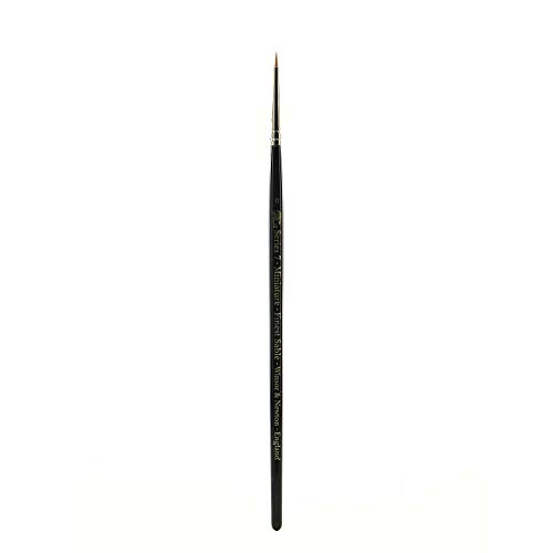 Winsor & Newton- Pincel de Acuarela para miniaturas Serie 7, Color Negro, 0 (5012000)