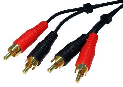 World of Data? AudioPro TWIN RCA (PHONO) Cable 10m - 24k Gold Plated - Male to Male - Left & Right Audio - Stereo Sound