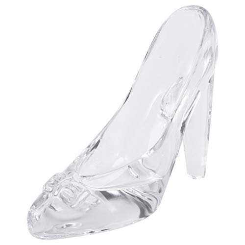 WOVELOT Zapatos de Cristal Regalo de Cumplea？os de Cristal Decoración para El Hogar Cenicienta Zapatos de Tacón Alto Zapatos de Boda Figuras Miniaturas Ornamento