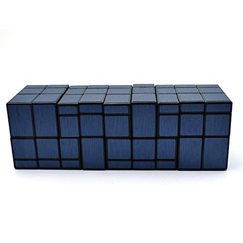 XJZKA Capa de Espejo Cubo de Rubik apilable Límite de encuadernación en Forma de Espejo mágico Giratorio No. 4 Cubo de Rubik Divertido Combinado Multicolor Opcional, Azul, A