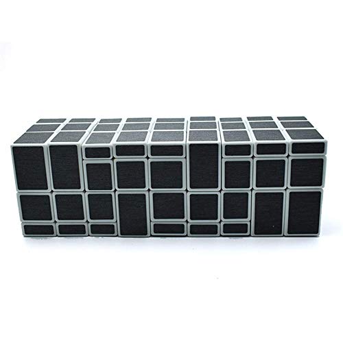XJZKA Capa de Espejo Cubo de Rubik apilable Límite de encuadernación en Forma de Espejo mágico Giratorio No. 4 Cubo de Rubik Divertido Combinado Multicolor Opcional, Gris, B