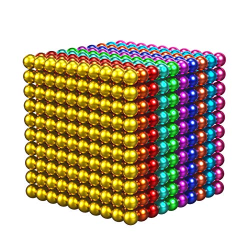 XWSM Bola mágica 3D, 5mm Juguetes de Rompecabezas mágico Juguetes Descompresión Desarrollo Inteligente Juguetes Regalo Ideales, Rompecabezas de Colores (10 Colores), 1000 partículas