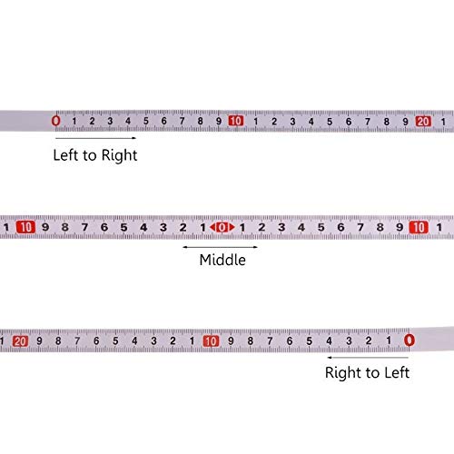XWYJC Mitre Saw pista de la cinta medida de auto adhesivo en el dorso métrica Regla de acero 1/2/3 / 5M 6JC83 (Color : Left To Right, Length : 1M)