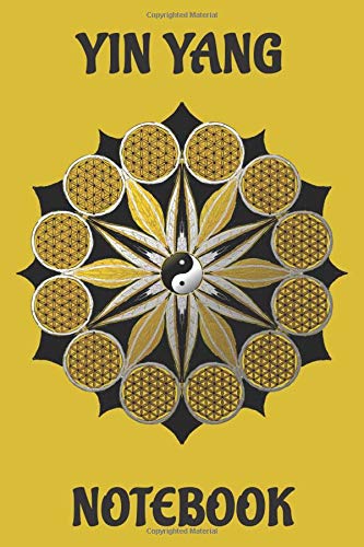 Yin Yang - Notebook - Flower - Yellow - Black - College Ruled Yin Yang - Notebook - Flower - Yellow - Black - College Ruled
