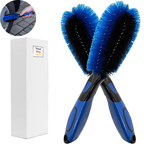 Your Day Mate Cepillos Premium para llanta de Aluminio, Paquete de 2, cerda Resistente a la presión para Limpieza Suave y eficaz de Llantas Pozo de la llanta, Cepillo de Limpieza para Coche Your Day Mate Cepillos Premium para llanta de Aluminio, Paquete de 2, cerda Resistente a la presión para Limpieza Suave y eficaz de Llantas Pozo de la llanta, Cepillo de Limpieza para Coche