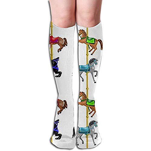 Yuanmeiju Calcetines Merry Go Round Unisex Soft Comfortable Calcetines For Travel Biking Camping 50cm