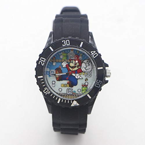 YUNDING Super Mario Peluches Super Mario Silicona Quartz Kids Reloj Sports Fashion Boy Students Children Watches Relogio KOL Saati Clock