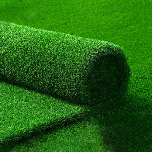 YYPOLP-Césped Artificial Green Lawn Mat 10 Mm De Espesor Falso Césped De Hierba Verde Artificial De Plástico Artificial De Alfombras Balcón Pared Decorativos (Color : High 1cm, Size : 2X3M)