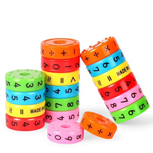 Zaloife Juguete de Aprendizaje Aritmético Magnético, Magnéticos Juegos de Matemáticas, Regalo Educativo de Los Juguetes de Las Matemáticas, Juegos de Números, para Los Niños del Bebé, 3pcs