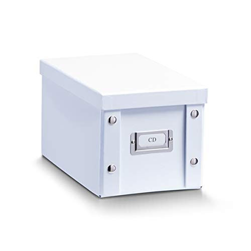 Zeller 17760 Caja de almacenaje de cartón Blanco (White) 16.5 x 28 x 15 cm