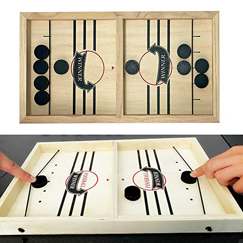 ZHiveS Table Desktop Battle 2 in 1 LCE Hockey Game Fast Sling Puck Game Winner Board Games Educational Toys Gifts
