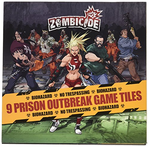Zombicide: 9 Prison Outbreak Game Tiles - Juego de Mesa (CoolMiniOrNotInc. GUG0021)