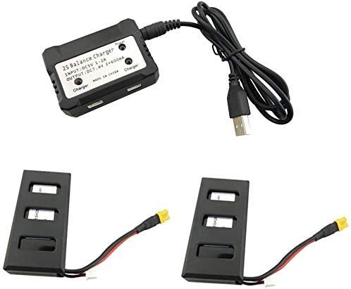 ZYGY 2pcs 7.4V 1300mah Lipo Batería y 2 en 1 Cargador para MJX B6 B6W B6F B6FD B8 Bugs 6 Bugs 8 RC Quadcopter sin escobillas repuestos batería de Drone ZYGY 2pcs 7.4V 1300mah Lipo Batería y 2 en 1 Cargador para MJX B6 B6W B6F B6FD B8 Bugs 6 Bugs 8 RC Quadcopter sin escobillas repuestos batería de Drone