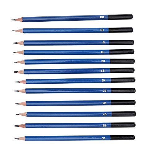 12pcs Dibujo Boceto Conjunto de lápices Bocetos Lápices 6B 5B 4B 3B 2B B HB 2H 4H 6H Lápices de grafito para niños adultos Estudiantes principiantes 12pcs Dibujo Boceto Conjunto de lápices Bocetos Lápices 6B 5B 4B 3B 2B B HB 2H 4H 6H Lápices de grafito para niños adultos Estudiantes principiantes