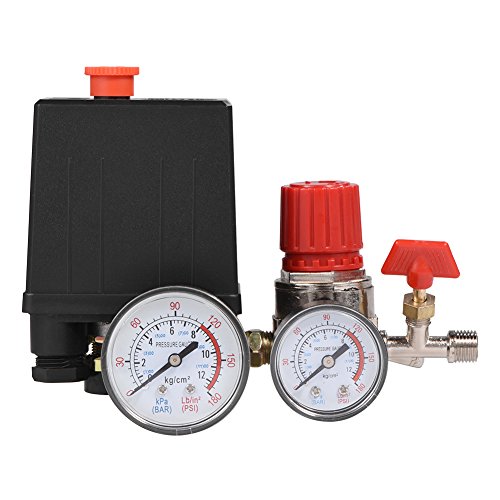 2-G1 / 4 0.05-1.2Mpa Interruptor de Control de Presión del Compresor de Aire Con Manómetros Reguladores de Presión Accesorios de Válvula de Seguridad 2-G1 / 4 0.05-1.2Mpa Interruptor de Control de Presión del Compresor de Aire Con Manómetros Reguladores de Presión Accesorios de Válvula de Seguridad