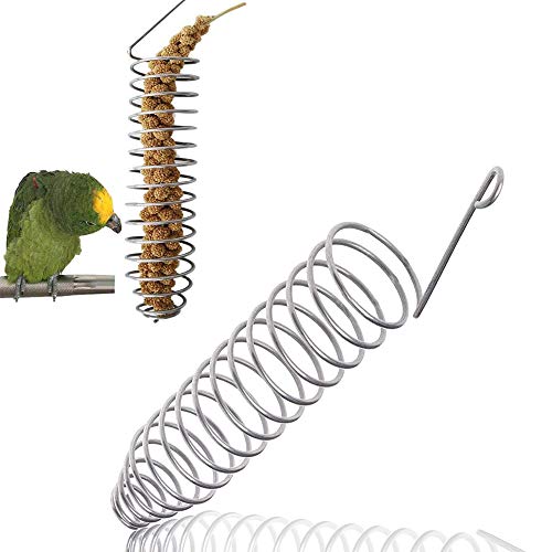 2 Pz Herramienta para Alimentar a Loros Alimentador para Loros Juguete de Comida para Cacatúas Alimentador de Pájaros de Acero Inoxidable para Pájaros Periquitos Cacatúas Ratas Chinchillas 2 Pz Herramienta para Alimentar a Loros Alimentador para Loros Juguete de Comida para Cacatúas Alimentador de Pájaros de Acero Inoxidable para Pájaros Periquitos Cacatúas Ratas Chinchillas