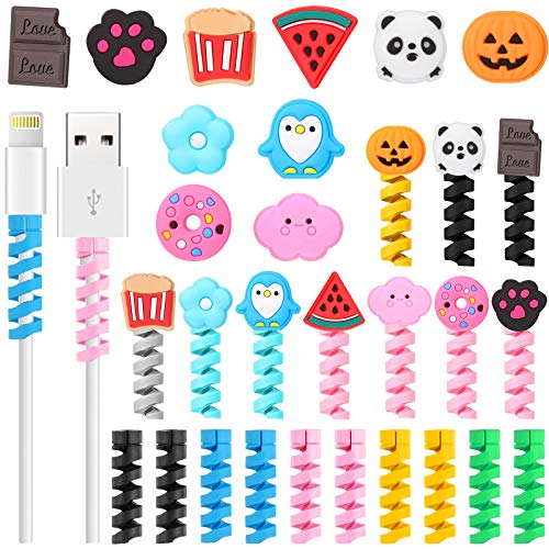 30 Piezas Accesorios de Protección de Teléfono Protectores de Cable de Carga Protector de Cargador Lindo Ahorrador de Cable Cargador USB para Líneas de Datos de Móviles 30 Piezas Accesorios de Protección de Teléfono Protectores de Cable de Carga Protector de Cargador Lindo Ahorrador de Cable Cargador USB para Líneas de Datos de Móviles