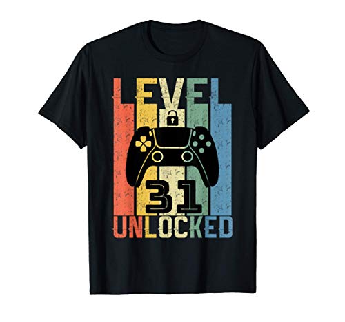 31 Años Cumpleaños Regalo gamer shirt level 31 unlocked Camiseta