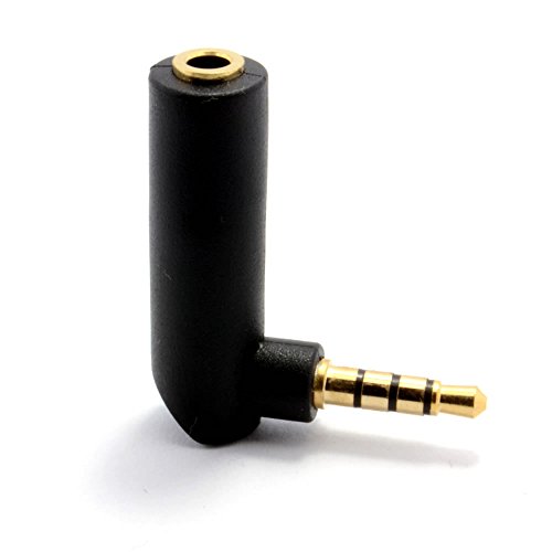 4 Pértiga 3,5 mm Conector Jack Enchufe a Derecho ángulo Clavija AV Cable Adaptador Oro
