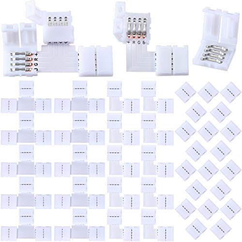 40 Piezas Conectores de Luces de Tira LED Conector de Luces de Tira RGB 4 Pines Adaptador LED sin Soldadura en Forma T Conectores Luz Conector sin Soldadura Forma L 10 mm para Tira Luz 5050 RGB 40 Piezas Conectores de Luces de Tira LED Conector de Luces de Tira RGB 4 Pines Adaptador LED sin Soldadura en Forma T Conectores Luz Conector sin Soldadura Forma L 10 mm para Tira Luz 5050 RGB